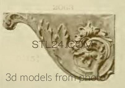 Кронштейны (CORBEL_1032 -  | 3D model 3DSMAX / OBJ / STL) 3D модель для ЧПУ станка